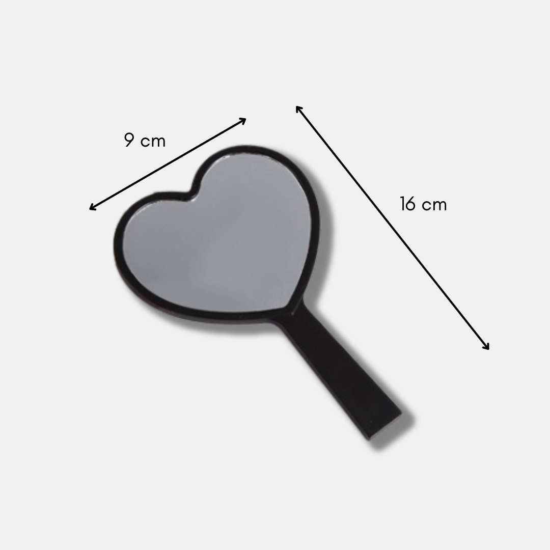 Miroir de poche cœur