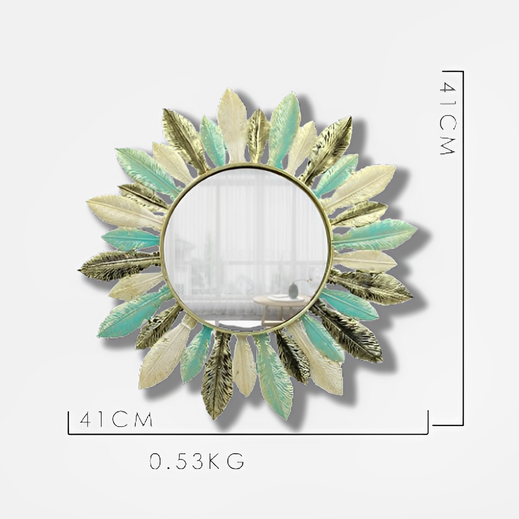 Miroir soleil à plume