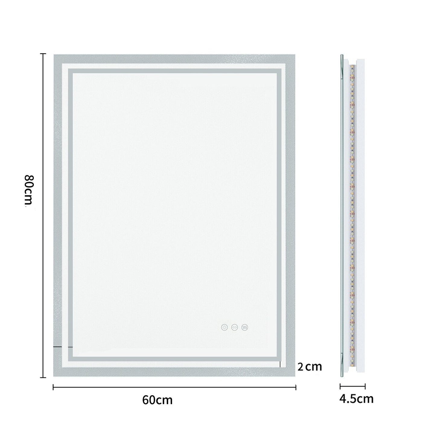 Grand miroir salle de bain lumineux