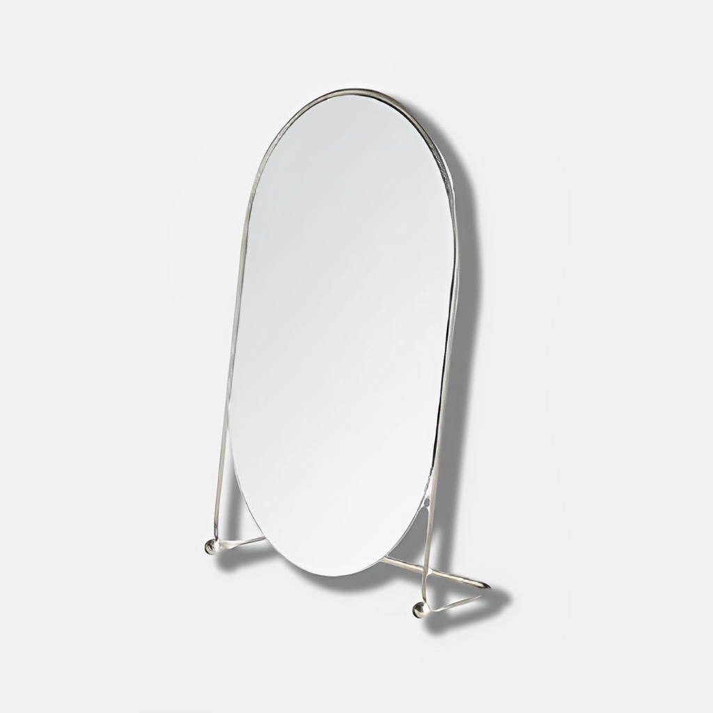 Miroir ovale avec support