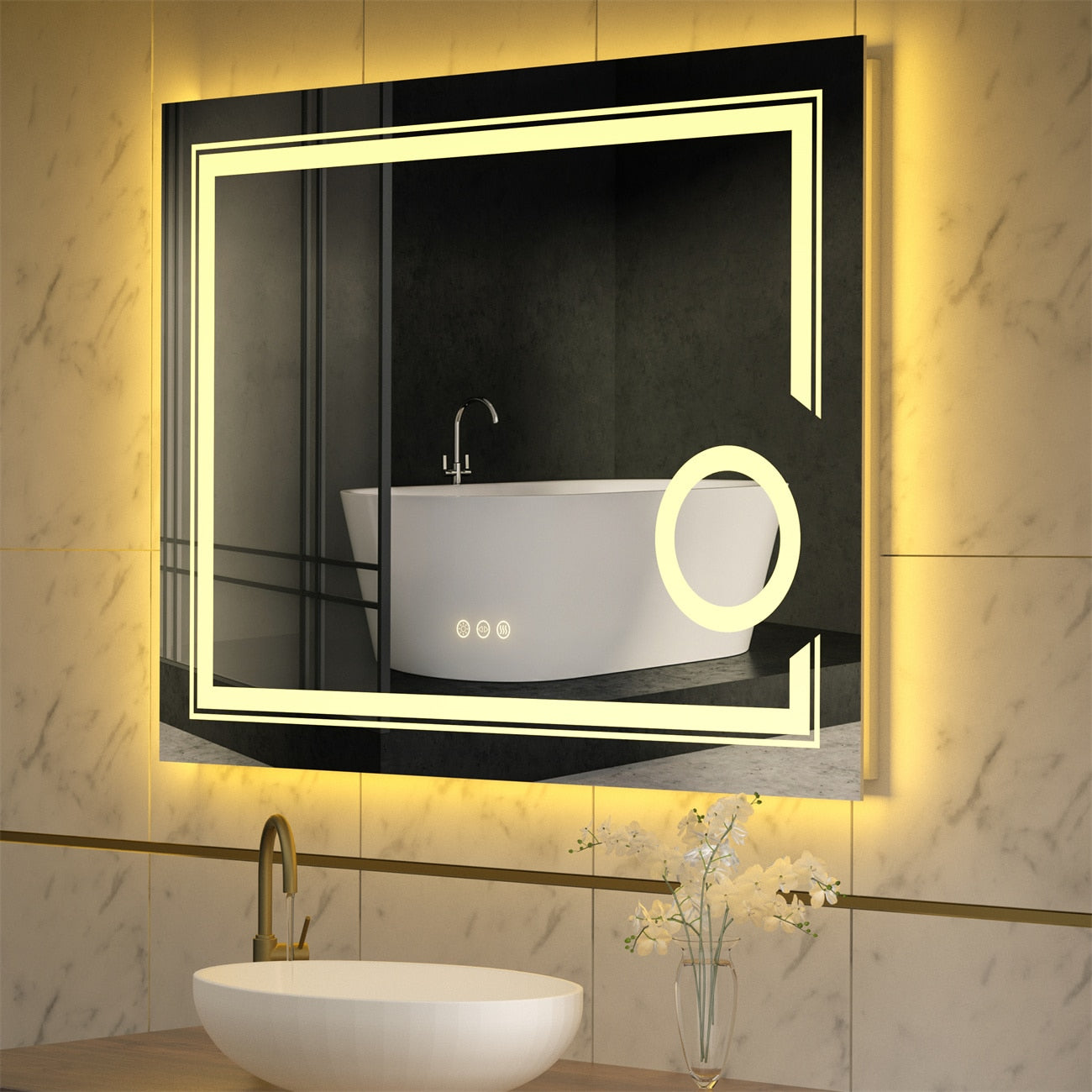 Miroir salle de bain tactile