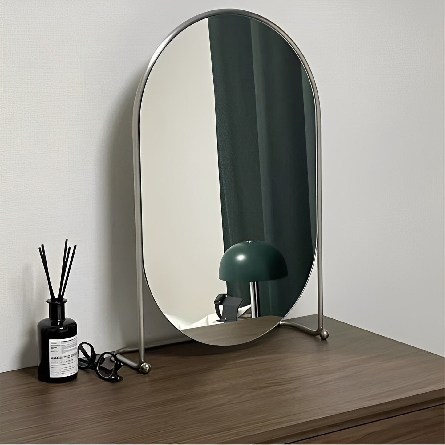 Miroir ovale avec support