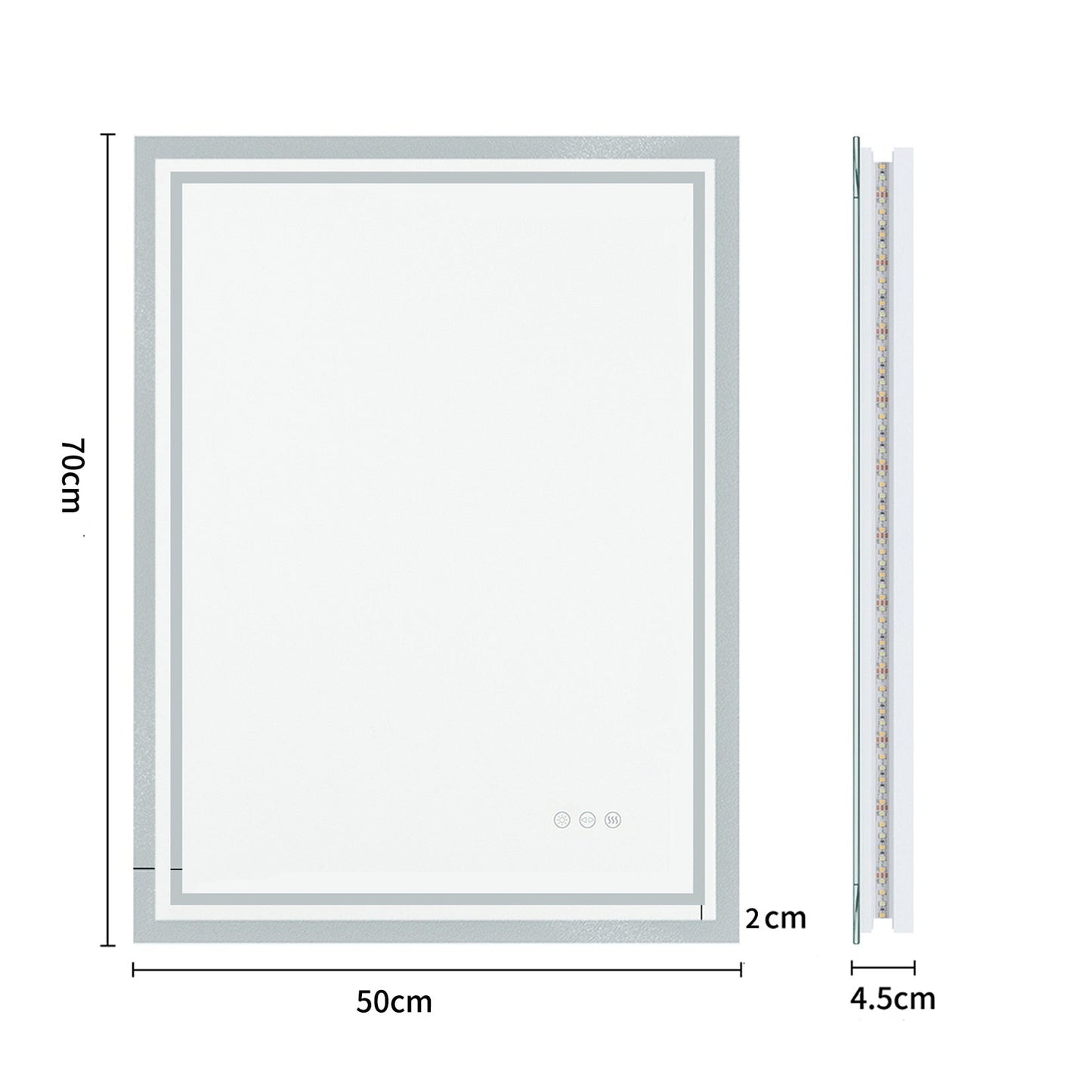 Grand miroir salle de bain lumineux